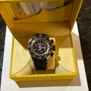 Invicta Black and Silver Chronograph Watch BOLT Diver never worn. Needs battery